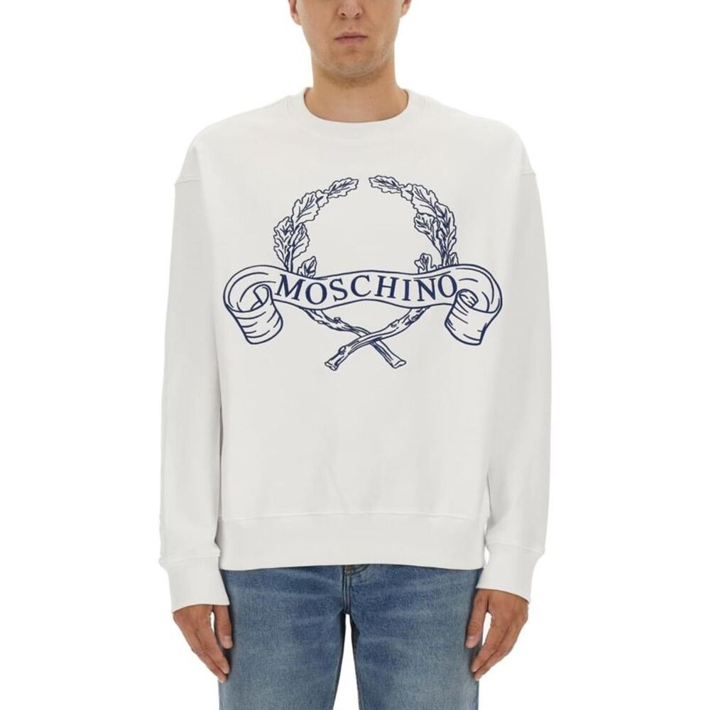 Moschino Men Moschino Men Sweatshirt With Laurel Crown Logo Embroidery